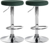 Lot de 2 Tabourets de Bar Réglables Pivotants 109 Velours Vert