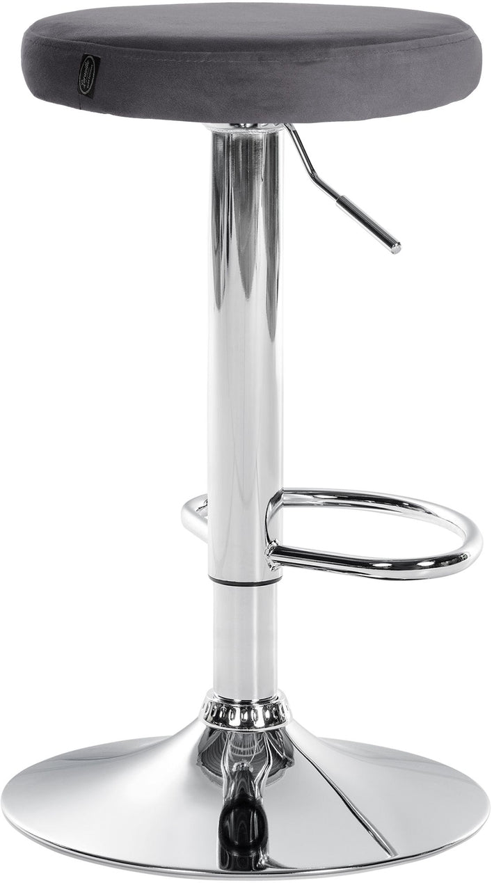 Lot de 2 Tabourets de Bar Réglables Pivotants 109 Velours Gris foncé - image 5