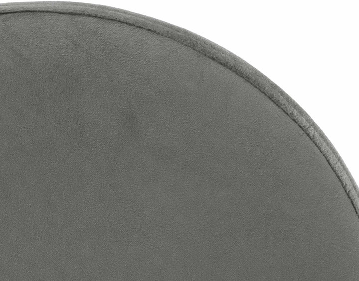 Lot de 2 Tabourets de Bar Réglables Pivotants 109 Velours Gris - image 7