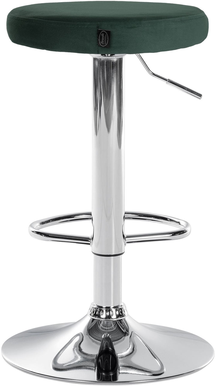 Lot de 2 Tabourets de Bar Réglables Pivotants 109 Velours Vert - image 6