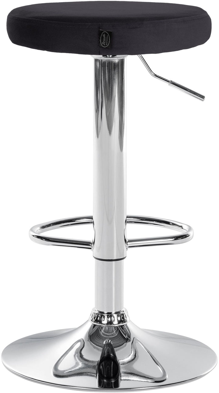 Lot de 2 Tabourets de Bar Réglables Pivotants 109 Velours Noir - image 6