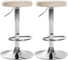Lot de 2 Tabourets de Bar Réglables Pivotants 109 Similicuir Crème