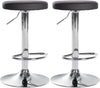 Lot de 2 Tabourets de Bar Réglables Pivotants 109 Similicuir Noir