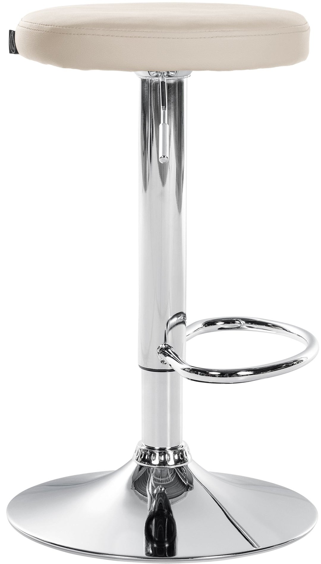 Lot de 2 Tabourets de Bar Réglables Pivotants 109 Similicuir Crème - image 4