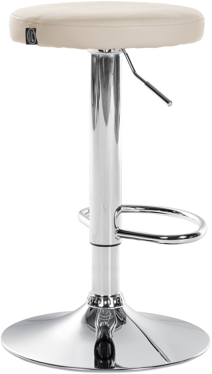 Lot de 2 Tabourets de Bar Réglables Pivotants 109 Similicuir Crème - image 5