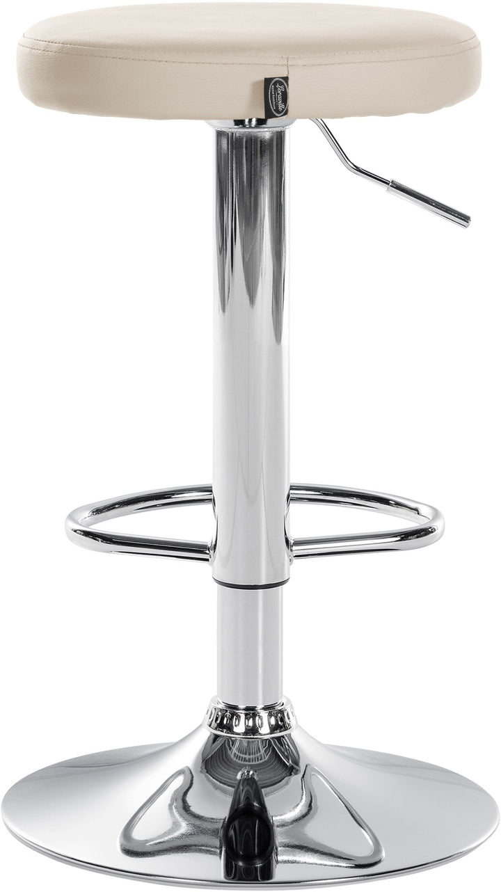 Lot de 2 Tabourets de Bar Réglables Pivotants 109 Similicuir Crème - image 6