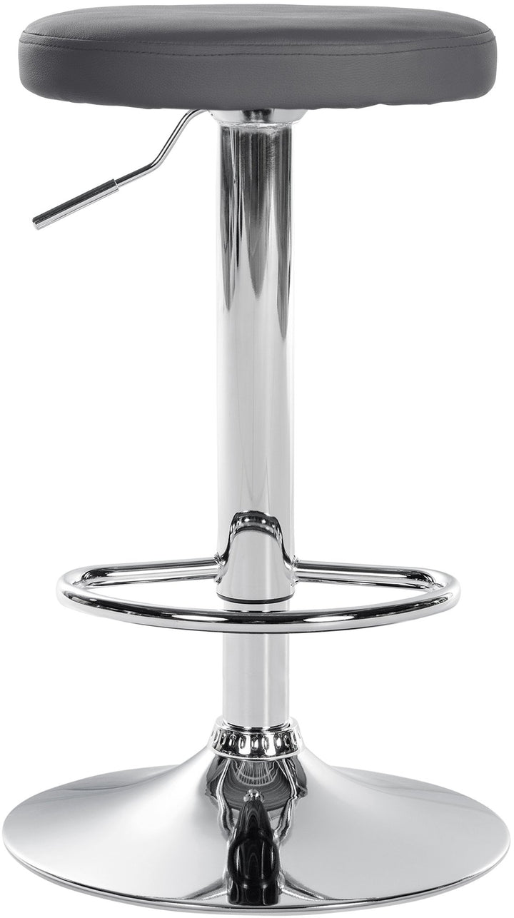 Lot de 2 Tabourets de Bar Réglables Pivotants 109 Similicuir Gris - image 3