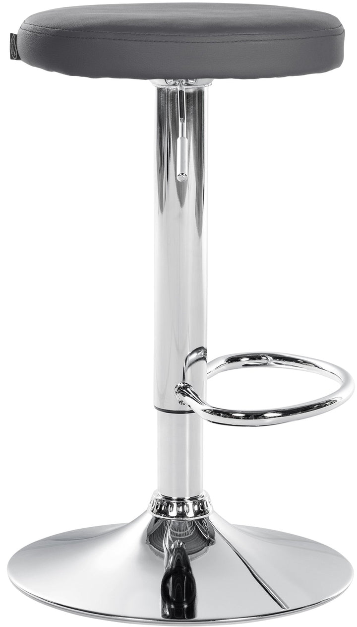 Lot de 2 Tabourets de Bar Réglables Pivotants 109 Similicuir Gris - image 4