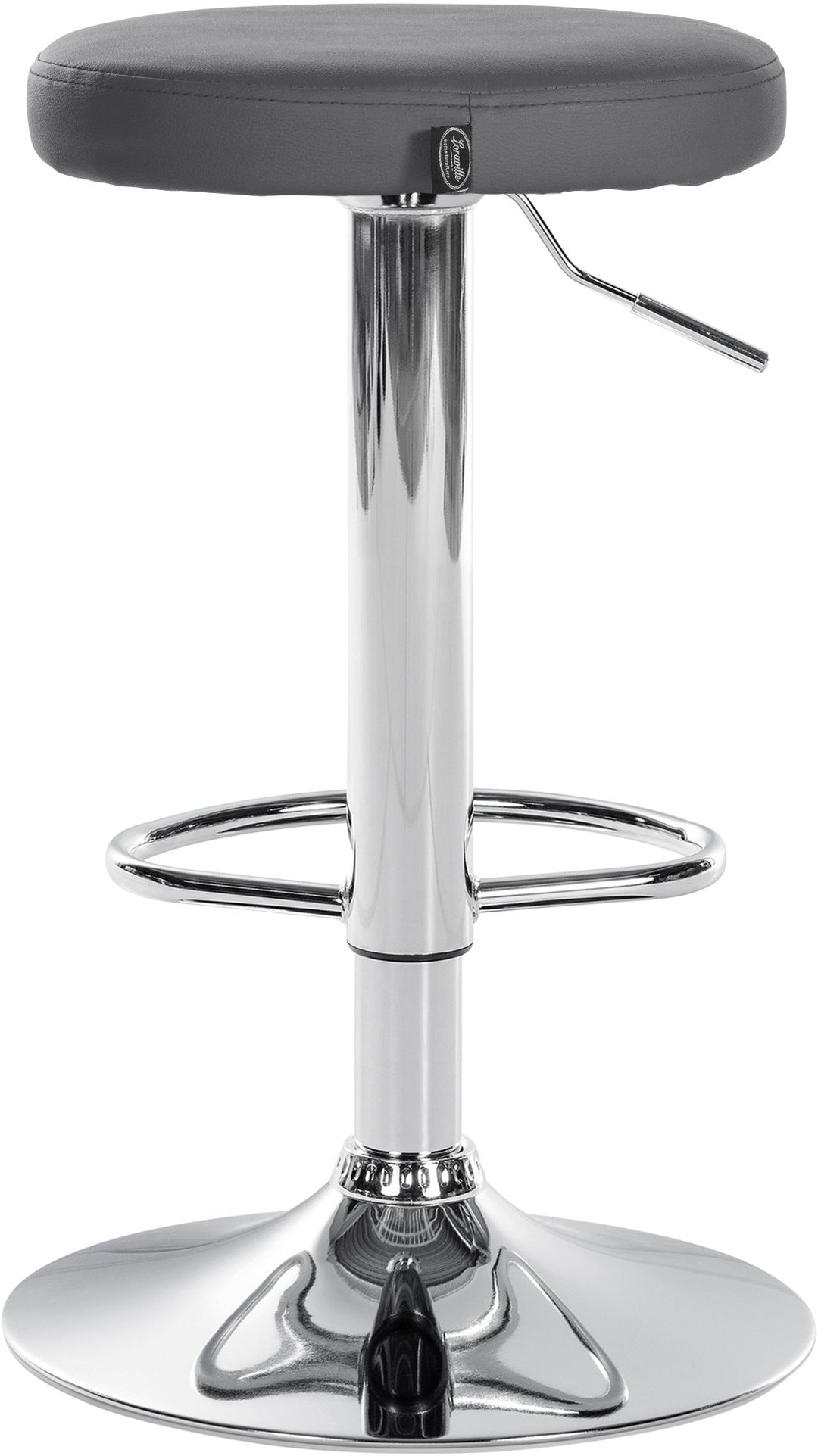 Lot de 2 Tabourets de Bar Réglables Pivotants 109 Similicuir Gris - image 6