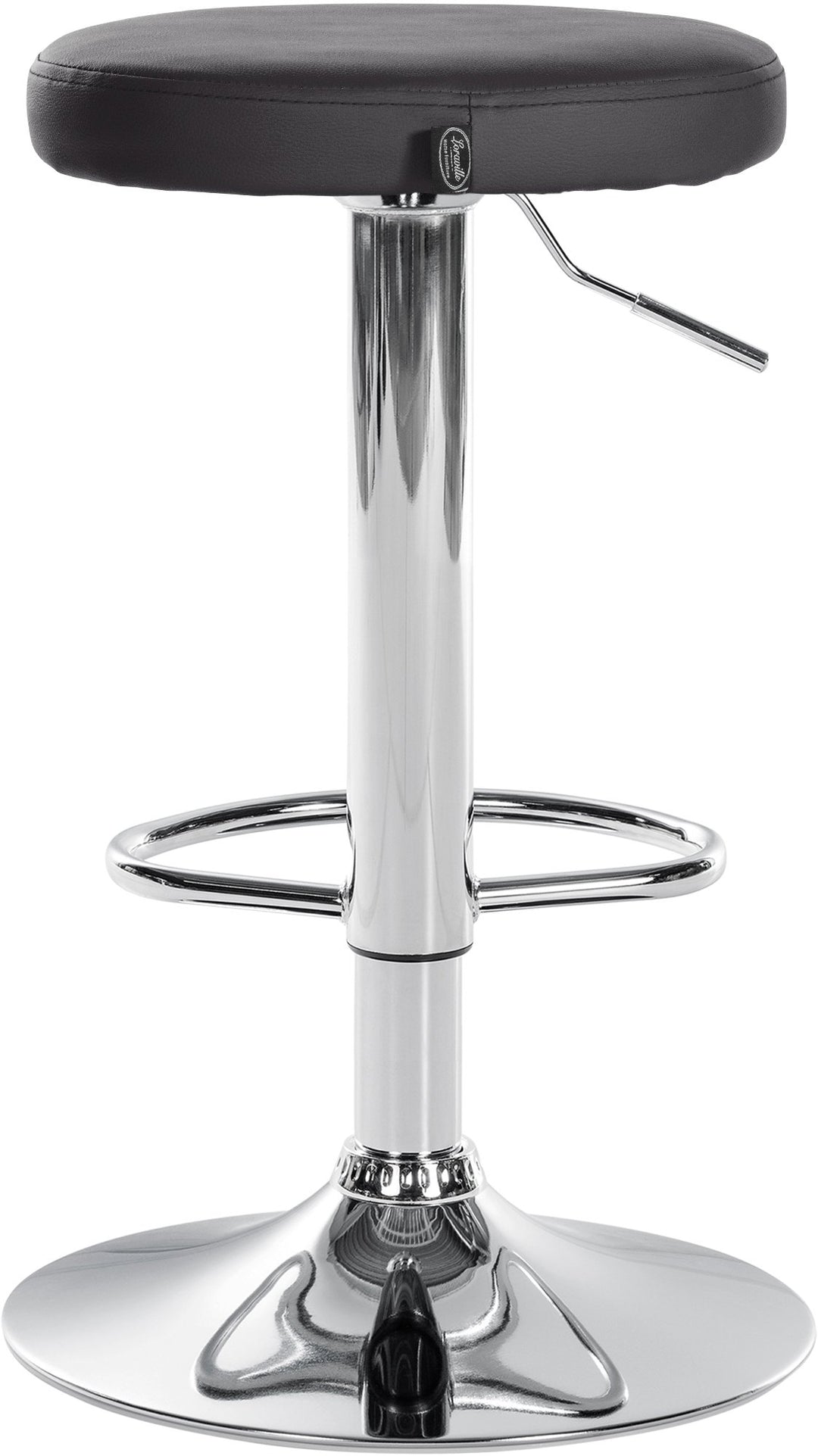 Lot de 2 Tabourets de Bar Réglables Pivotants 109 Similicuir Noir - image 6