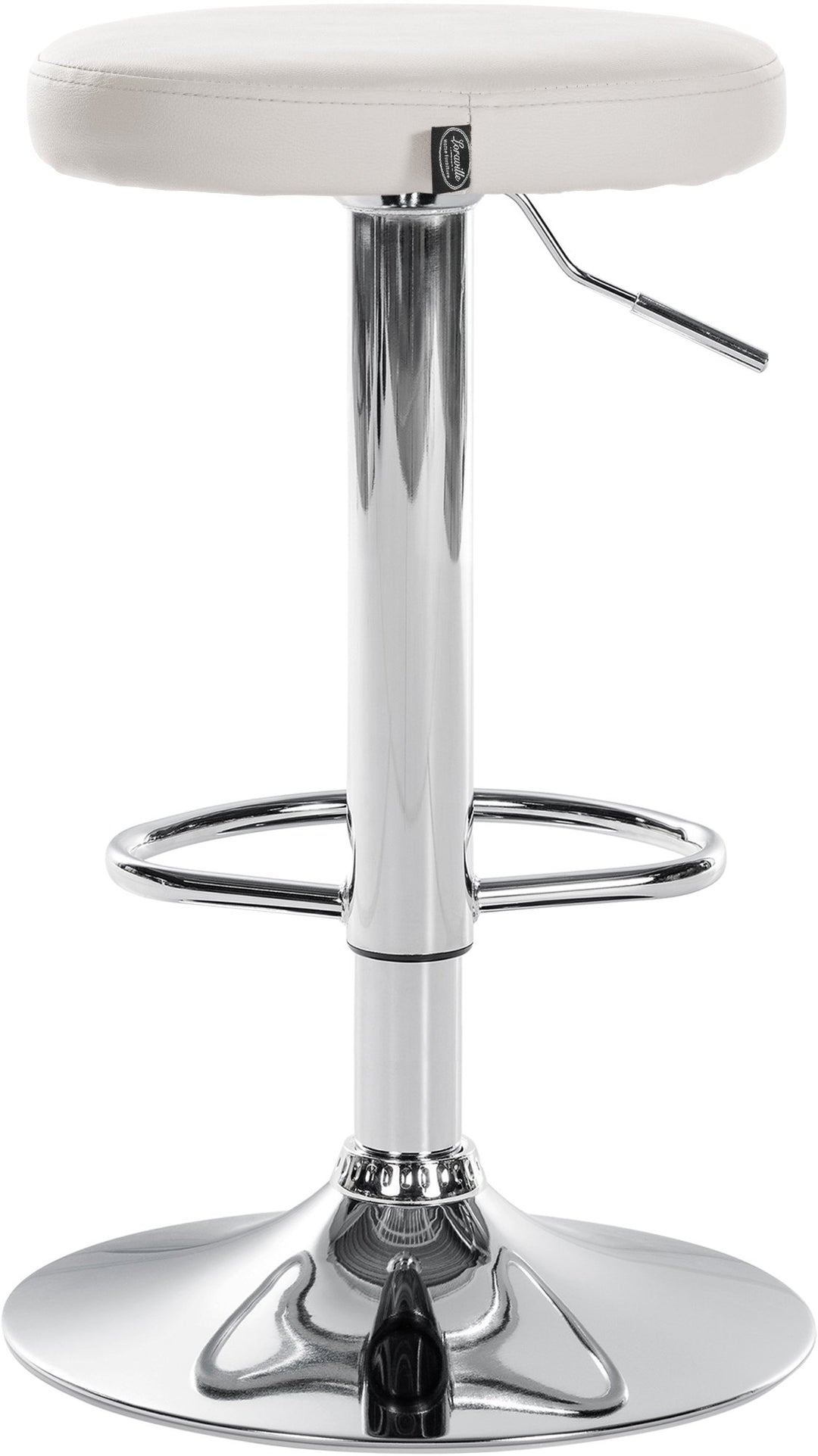 Lot de 2 Tabourets de Bar Réglables Pivotants 109 Similicuir Blanc - image 6