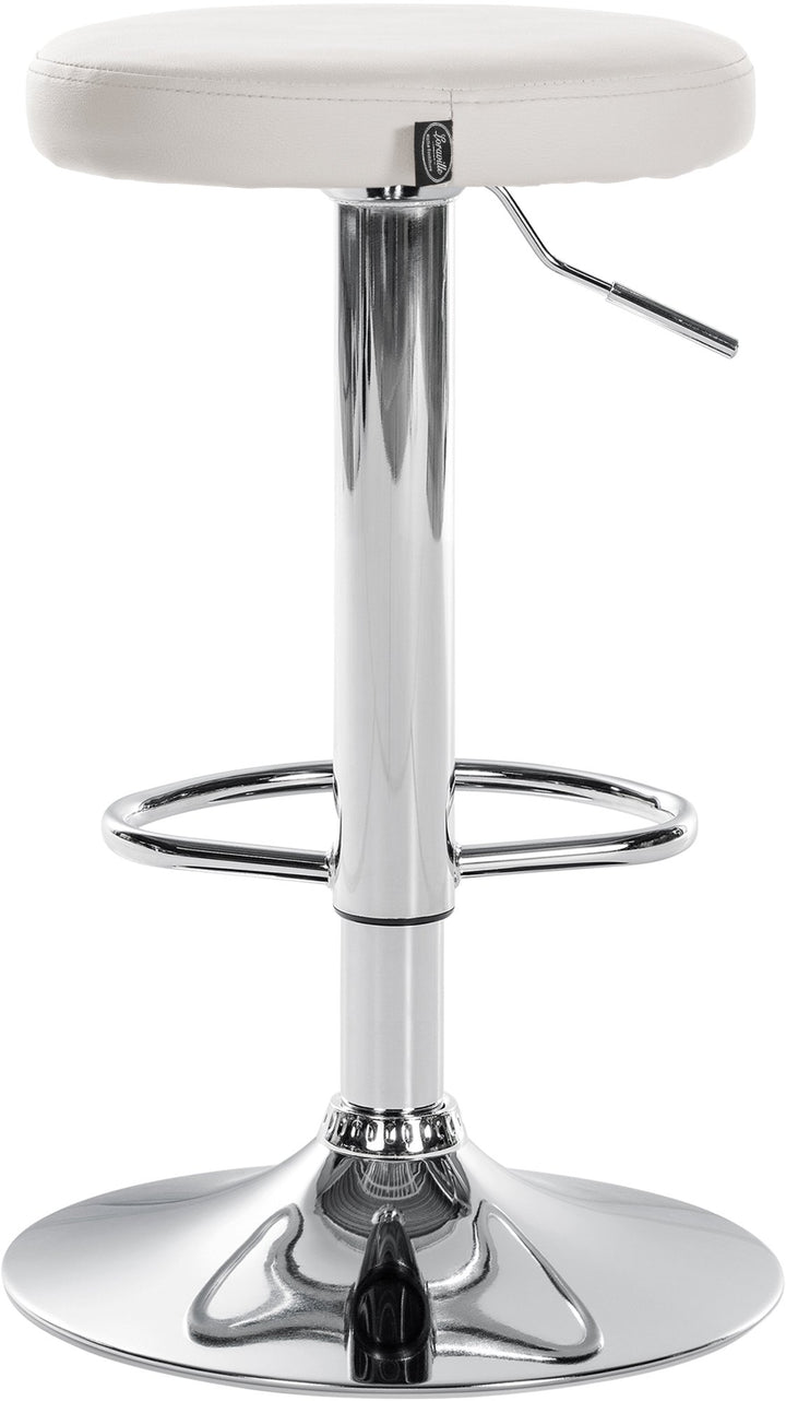 Lot de 2 Tabourets de Bar Réglables Pivotants 109 Similicuir Blanc - image 6