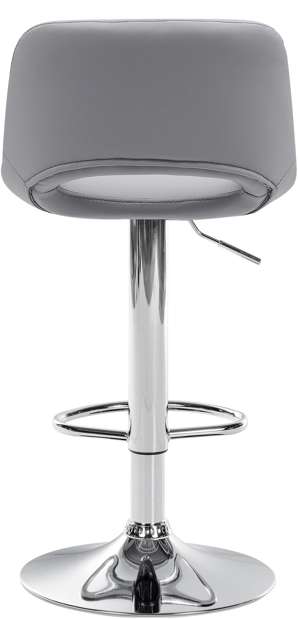 Tabouret de Bar avec Dossier Réglable Pivotant 106 Similicuir Gris - image 4