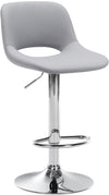 Tabouret de Bar avec Dossier Réglable Pivotant 106 Similicuir Gris