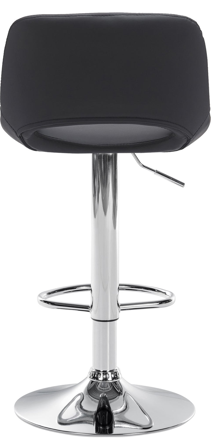 Tabouret de Bar avec Dossier Réglable Pivotant 106 Similicuir Noir - image 4
