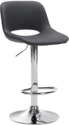 Tabouret de Bar avec Dossier Réglable Pivotant 106 Similicuir Noir