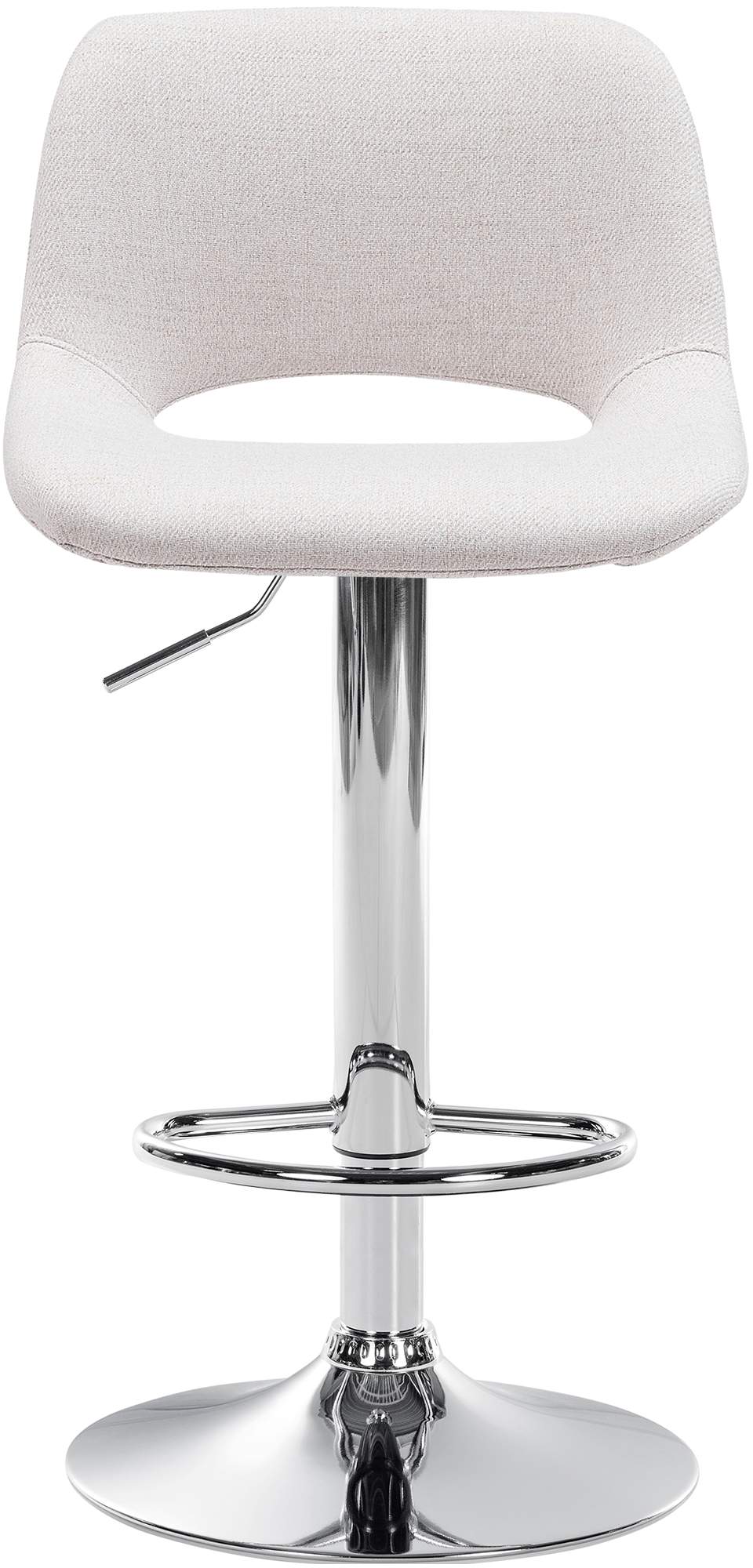 Tabouret de Bar avec Dossier Réglable Pivotant 106 Tissu Crème - image 5