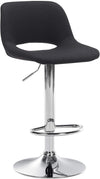 Tabouret de Bar avec Dossier Réglable Pivotant 106 Tissu Noir