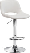 Tabouret de Bar avec Dossier Réglable Pivotant 106 Velours Crème