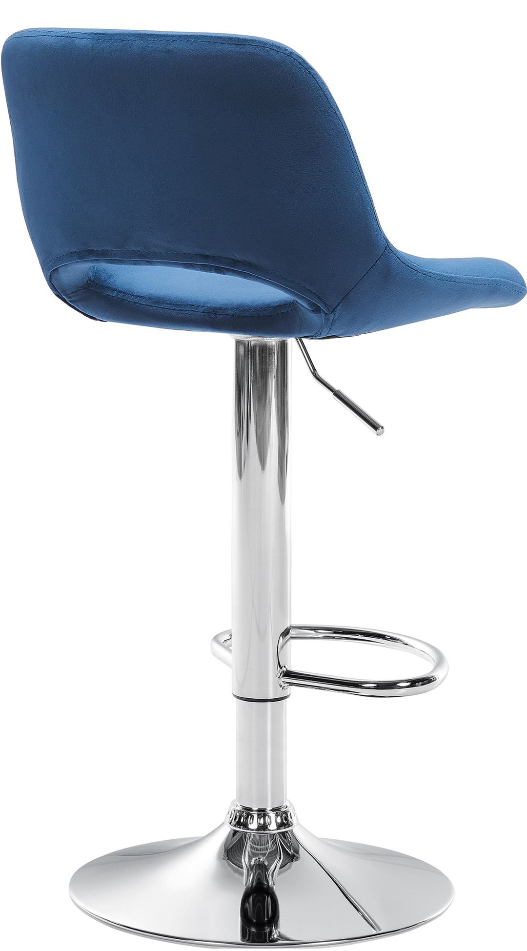 Tabouret de Bar avec Dossier Réglable Pivotant 106 Velours Bleu - image 3