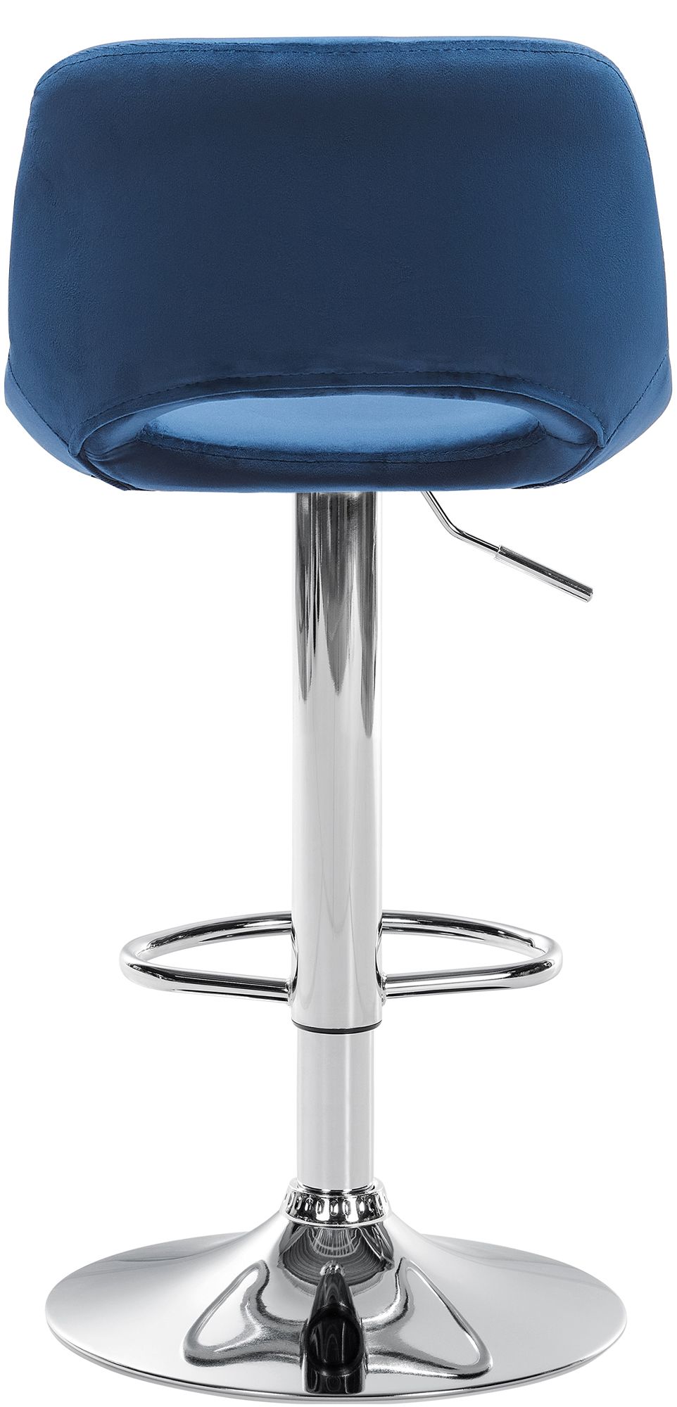 Tabouret de Bar avec Dossier Réglable Pivotant 106 Velours Bleu - image 4