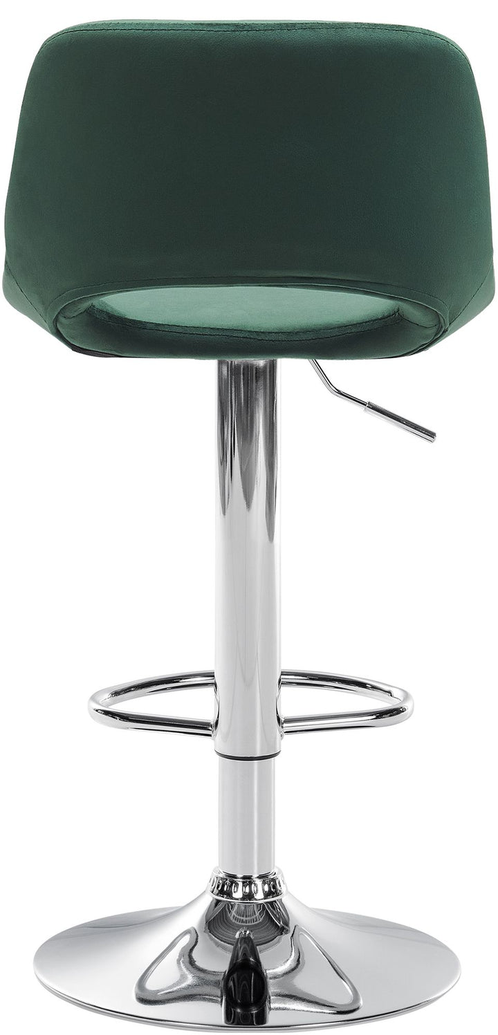 Tabouret de Bar avec Dossier Réglable Pivotant 106 Velours Vert - image 4