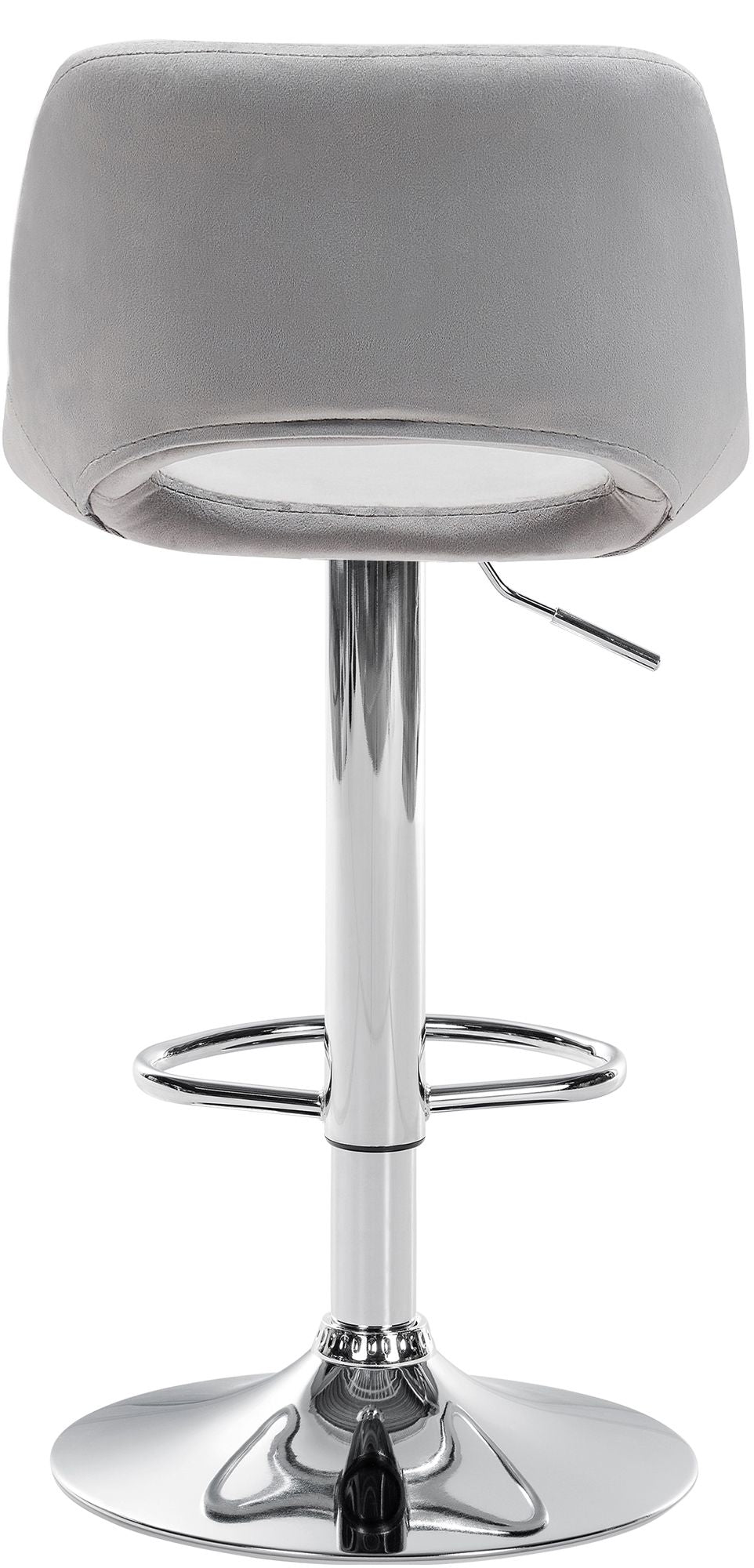 Tabouret de Bar avec Dossier Réglable Pivotant 106 Velours Gris clair - image 4