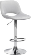 Tabouret de Bar avec Dossier Réglable Pivotant 106 Velours Gris clair