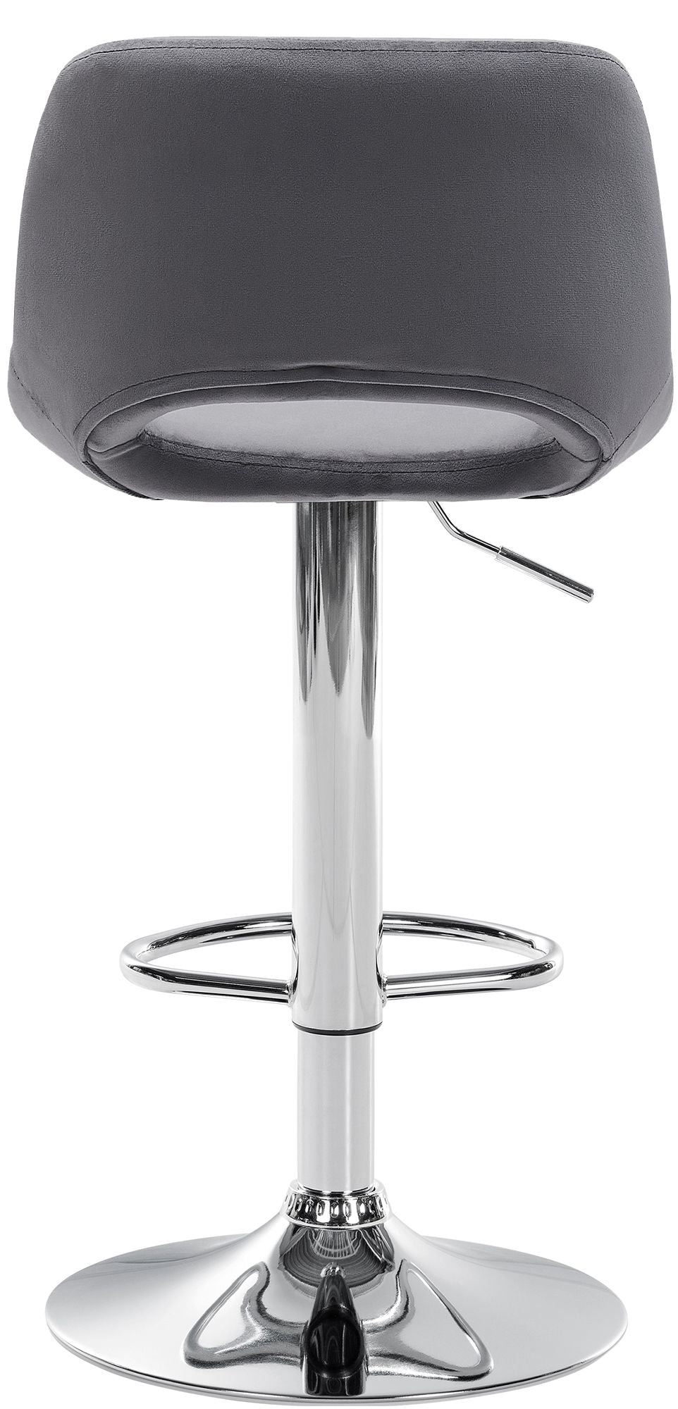 Tabouret de Bar avec Dossier Réglable Pivotant 106 Velours Gris foncé - image 4