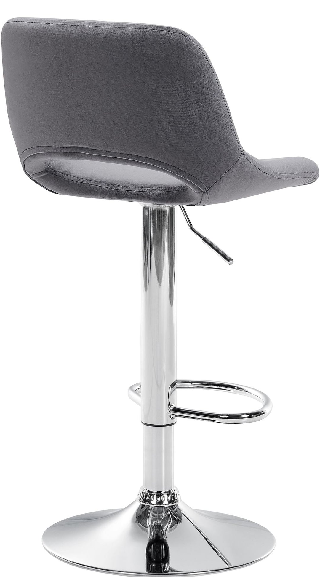 Tabouret de Bar avec Dossier Réglable Pivotant 106 Velours Gris foncé - image 3