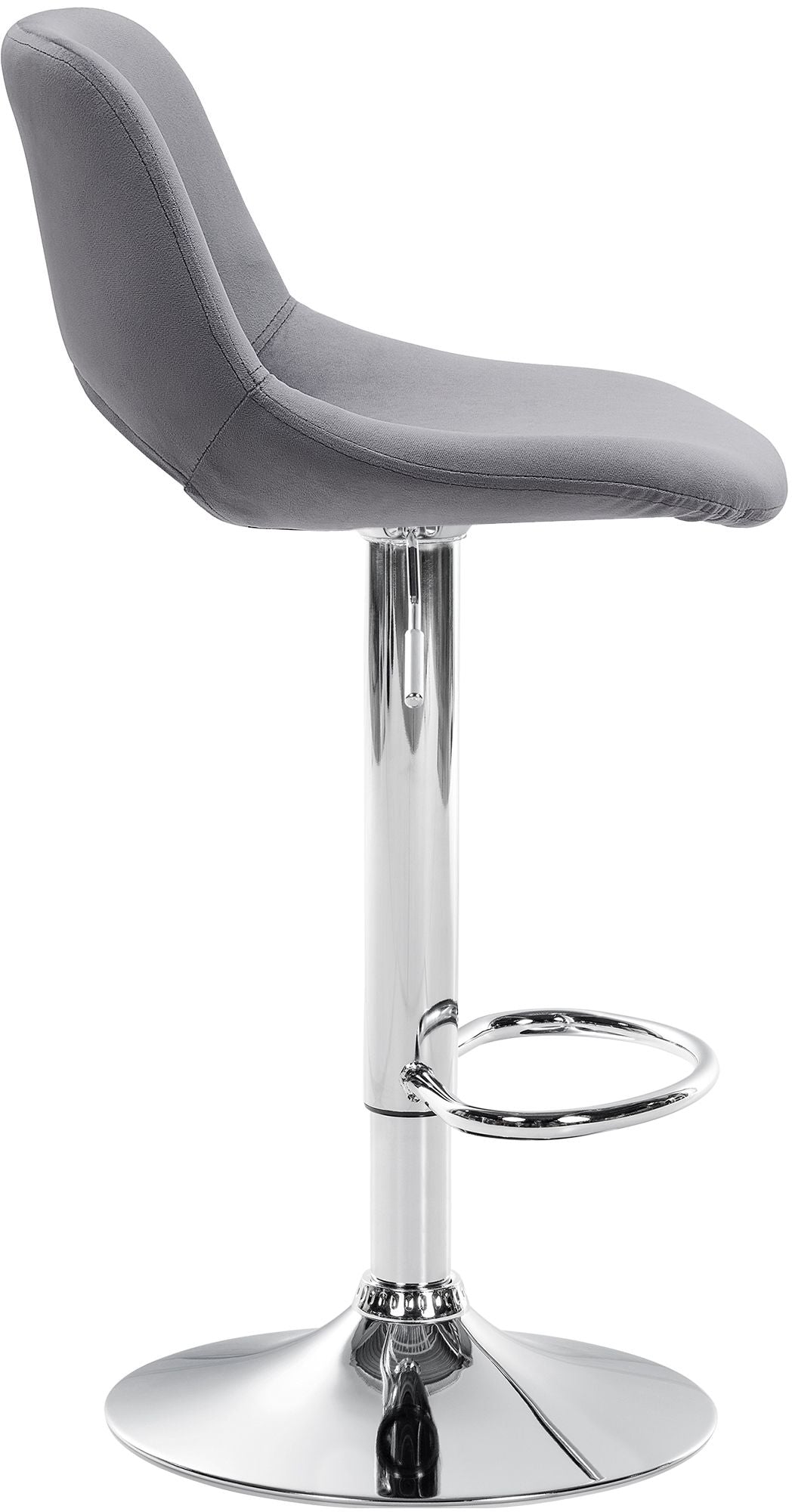 Tabouret de Bar avec Dossier Réglable Pivotant 106 Velours Gris foncé - image 6