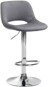Tabouret de Bar avec Dossier Réglable Pivotant 106 Velours Gris foncé