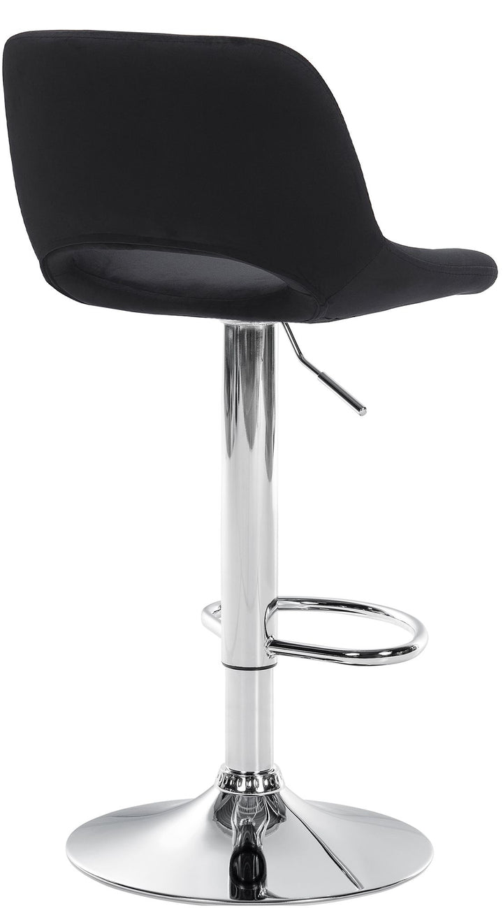 Tabouret de Bar avec Dossier Réglable Pivotant 106 Velours Noir - image 3