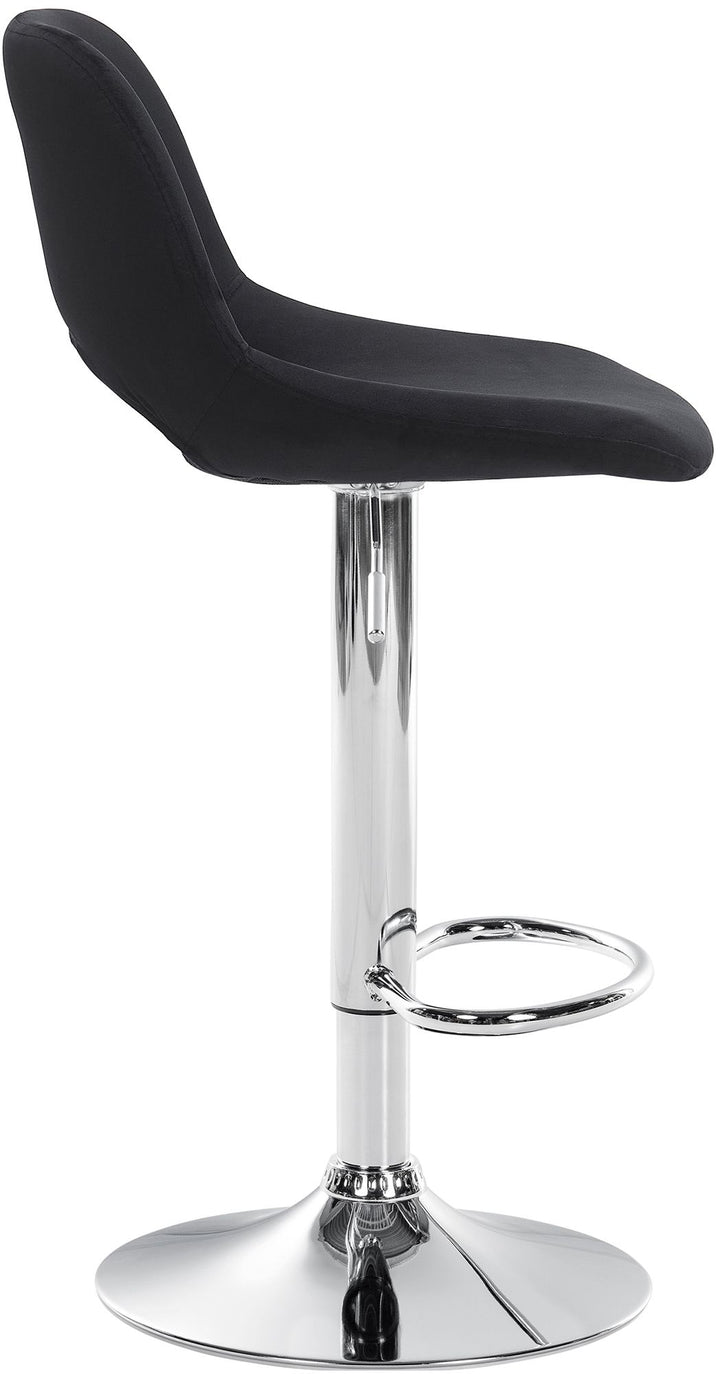 Tabouret de Bar avec Dossier Réglable Pivotant 106 Velours Noir - image 6