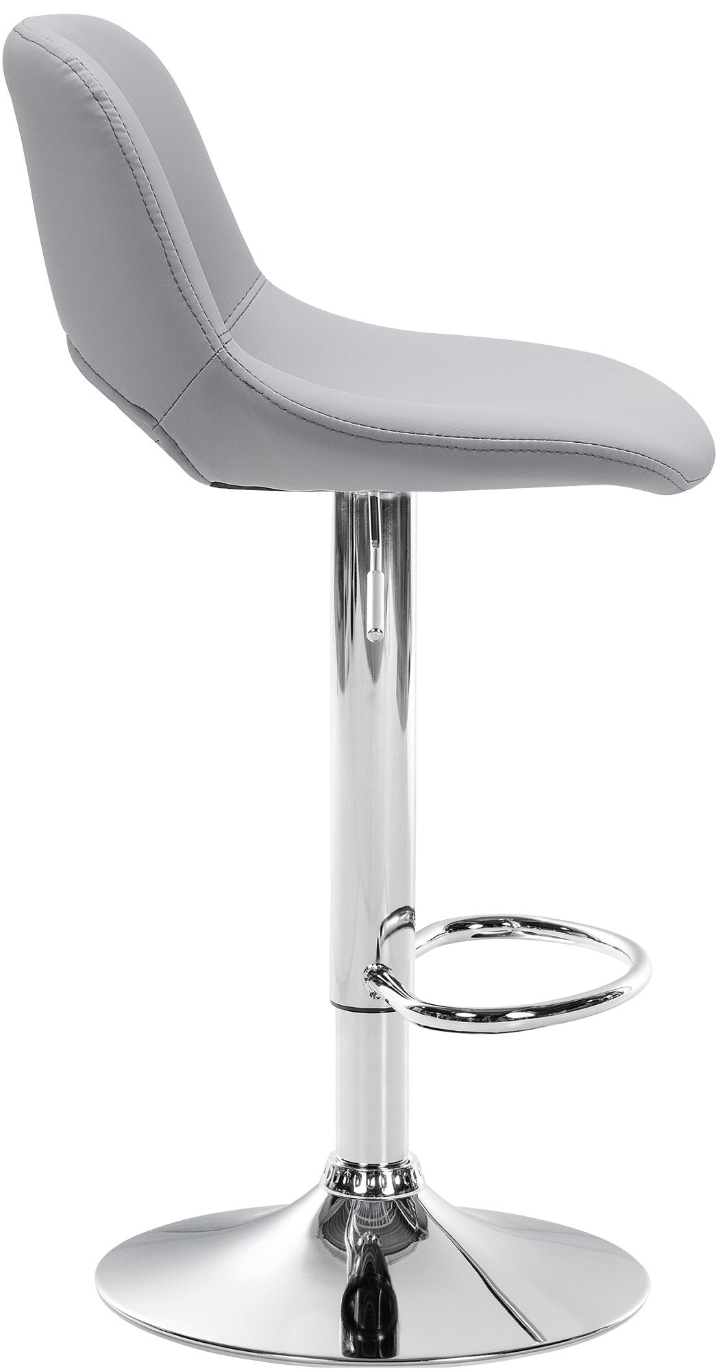Lot de 2 Tabourets de Bar avec Dossier Réglables Pivotants 106 Similicuir Gris - image 6