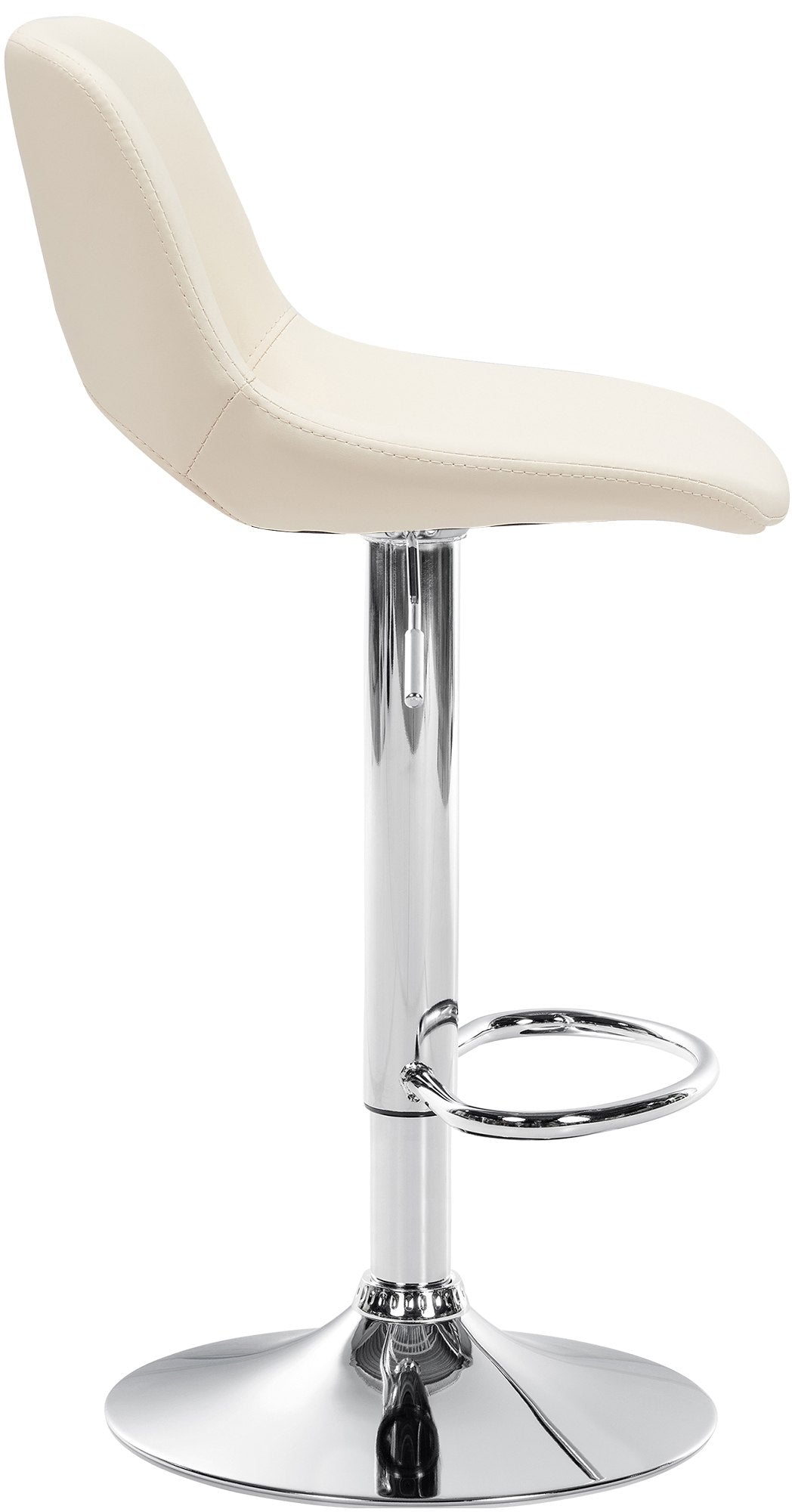 Lot de 2 Tabourets de Bar avec Dossier Réglables Pivotants 106 Similicuir Crème - image 6