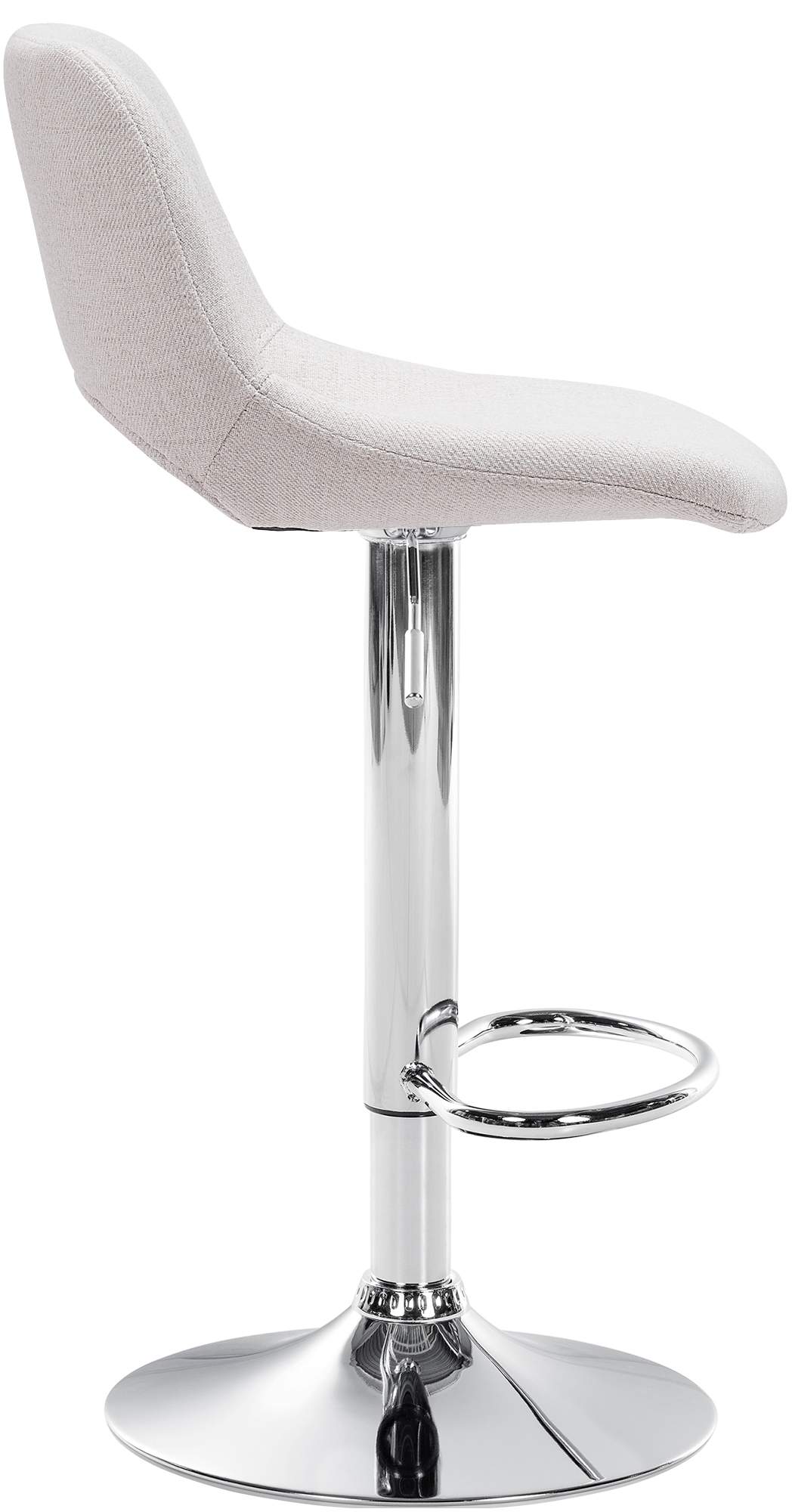 Lot de 2 Tabourets de Bar avec Dossier Réglables Pivotants 106 Tissu Crème - image 6