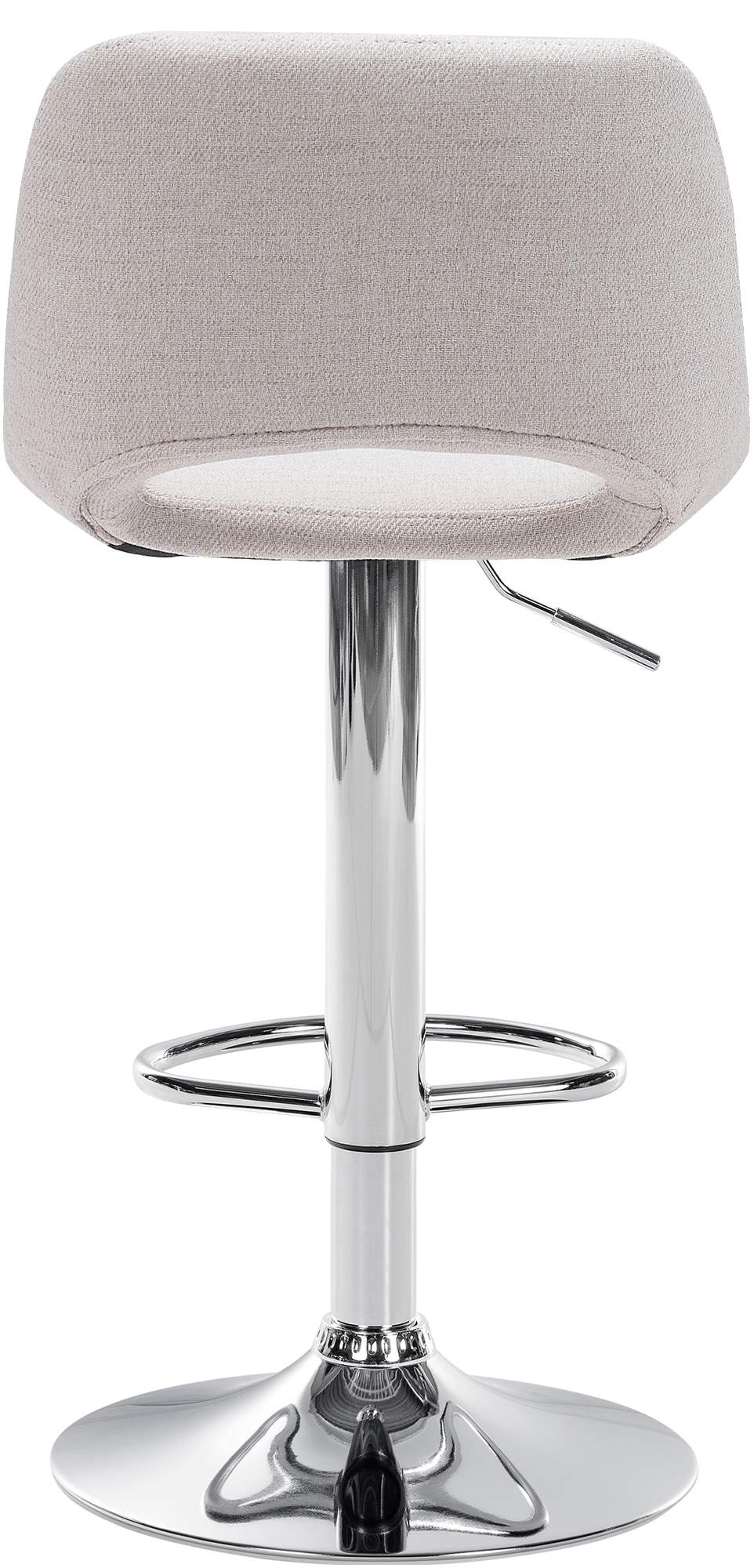 Lot de 2 Tabourets de Bar avec Dossier Réglables Pivotants 106 Tissu Crème - image 4