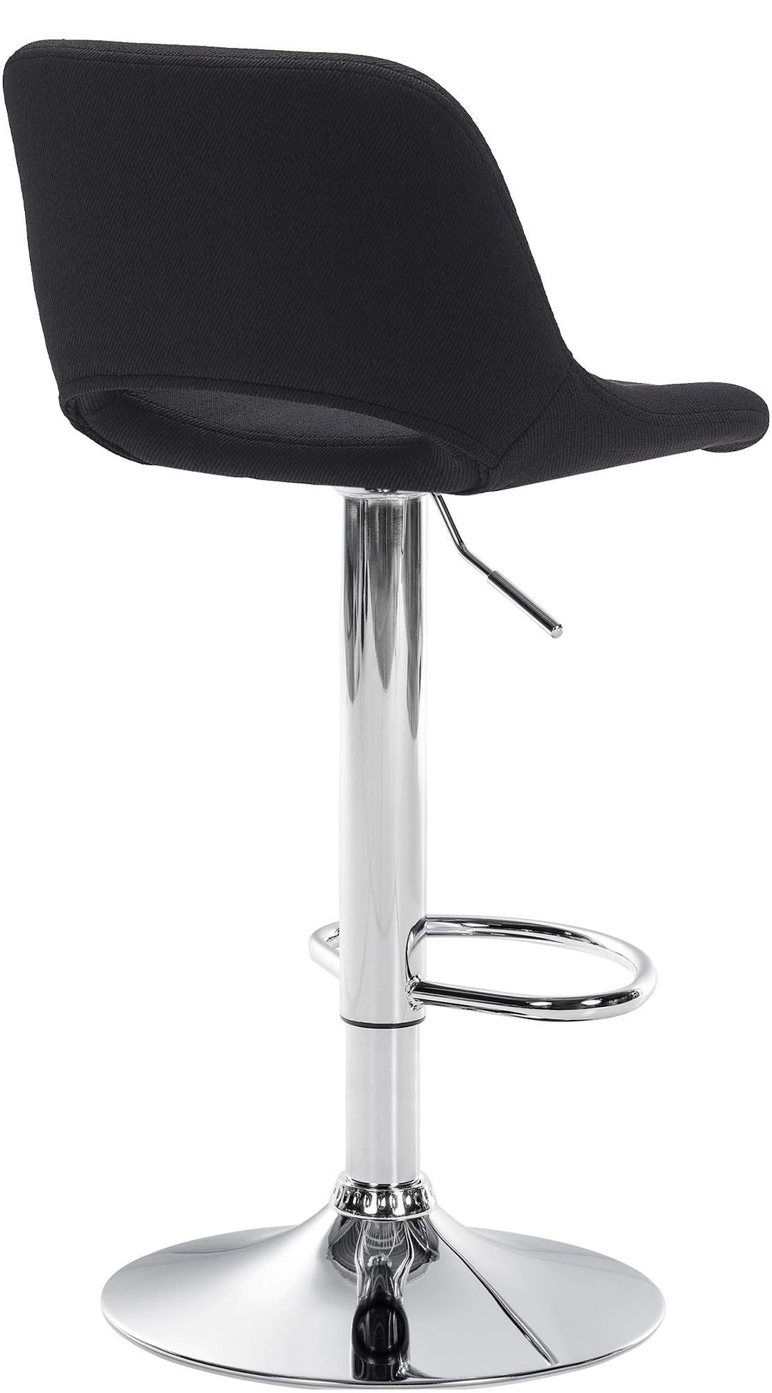 Lot de 2 Tabourets de Bar avec Dossier Réglables Pivotants 106 Tissu Noir - image 3
