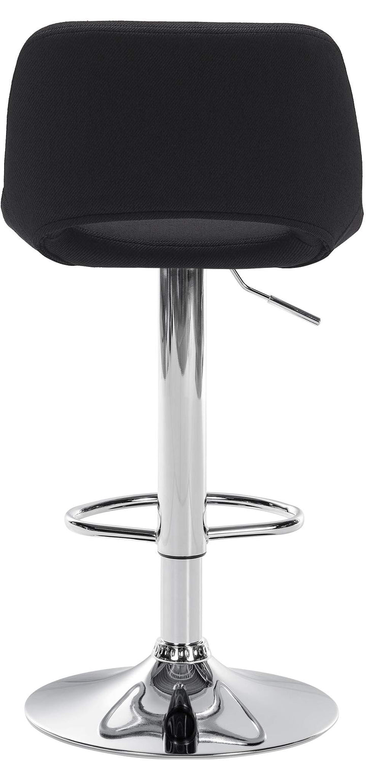 Lot de 2 Tabourets de Bar avec Dossier Réglables Pivotants 106 Tissu Noir - image 4