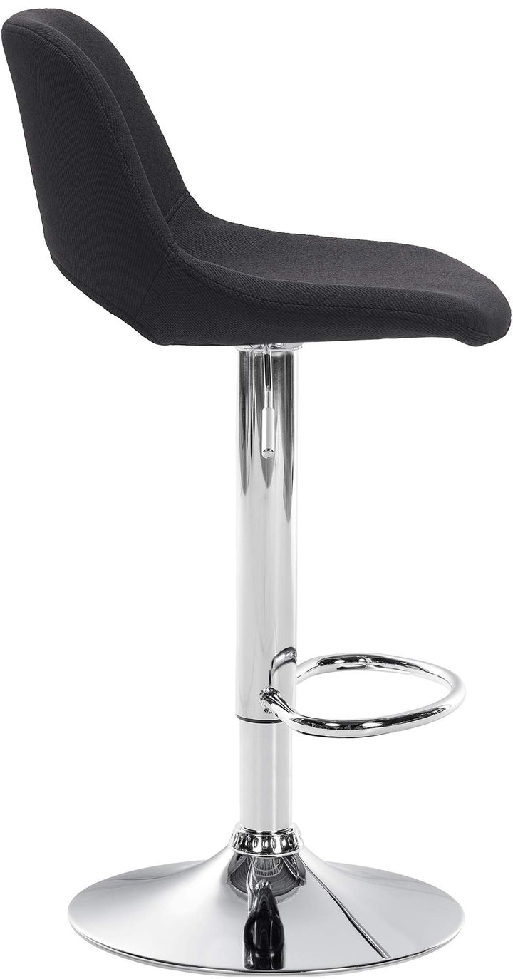 Lot de 2 Tabourets de Bar avec Dossier Réglables Pivotants 106 Tissu Noir - image 6