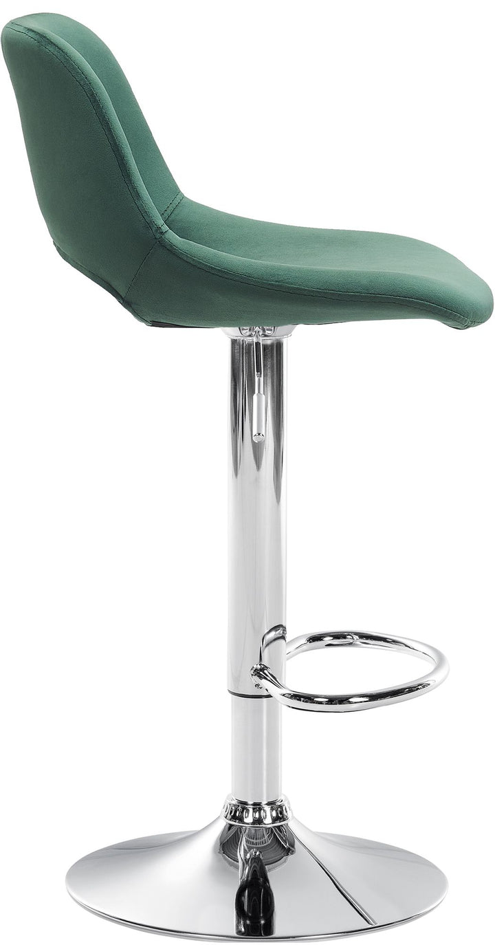 Lot de 2 Tabourets de Bar avec Dossier Réglables Pivotants 106 Velours Vert - image 6