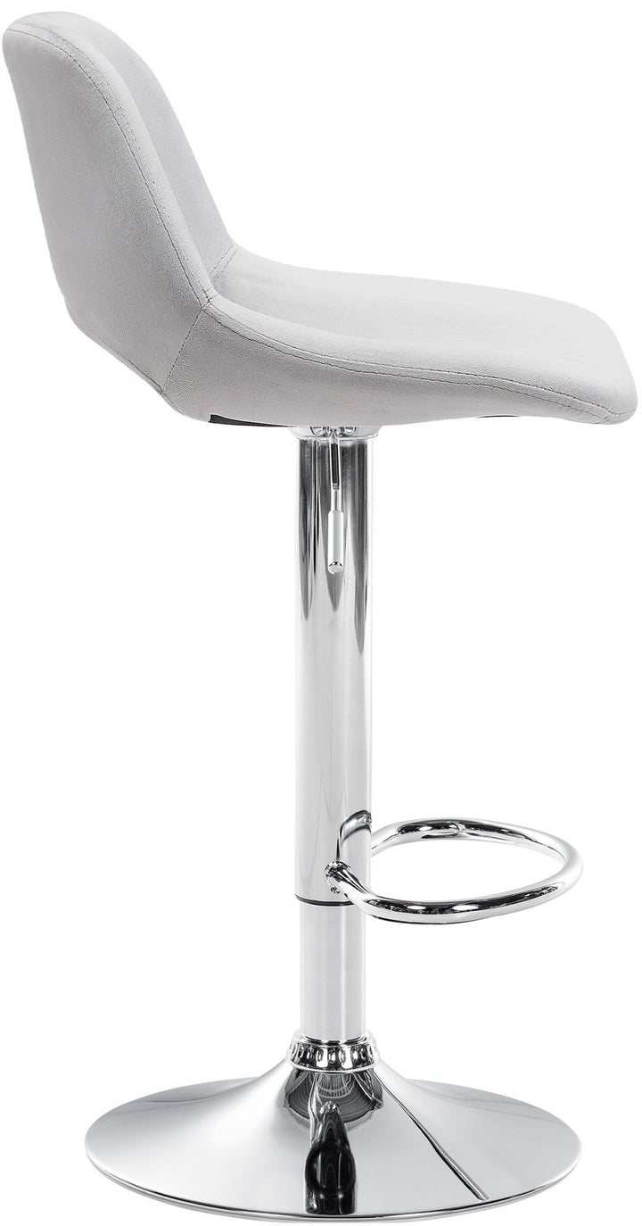 Lot de 2 Tabourets de Bar avec Dossier Réglables Pivotants 106 Velours Gris clair - image 6