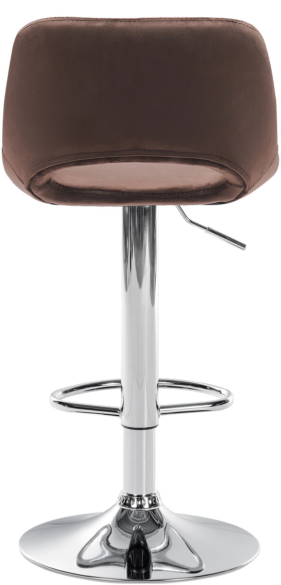 Lot de 2 Tabourets de Bar avec Dossier Réglables Pivotants 106 Velours Marron - image 4