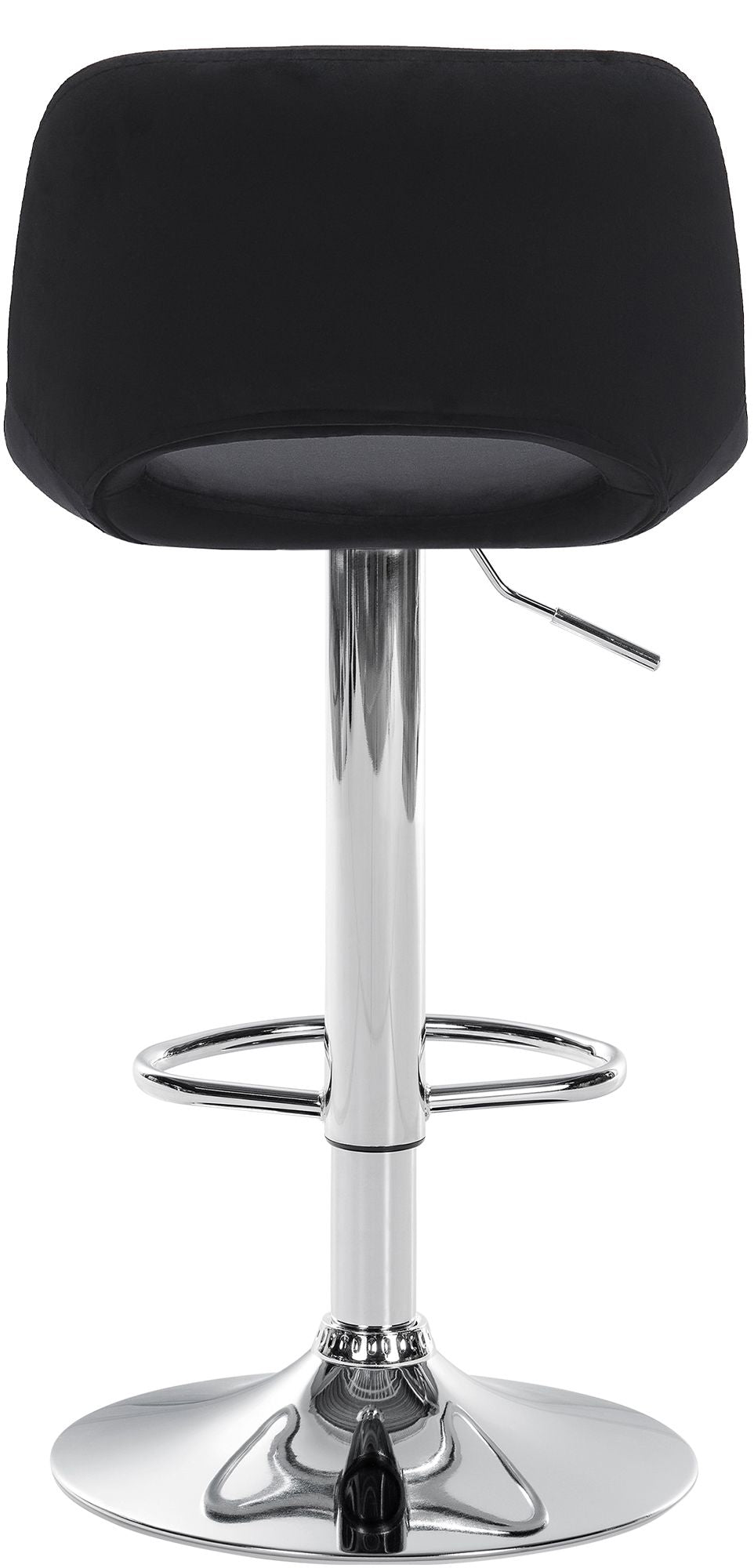 Lot de 2 Tabourets de Bar avec Dossier Réglables Pivotants 106 Velours Noir - image 4