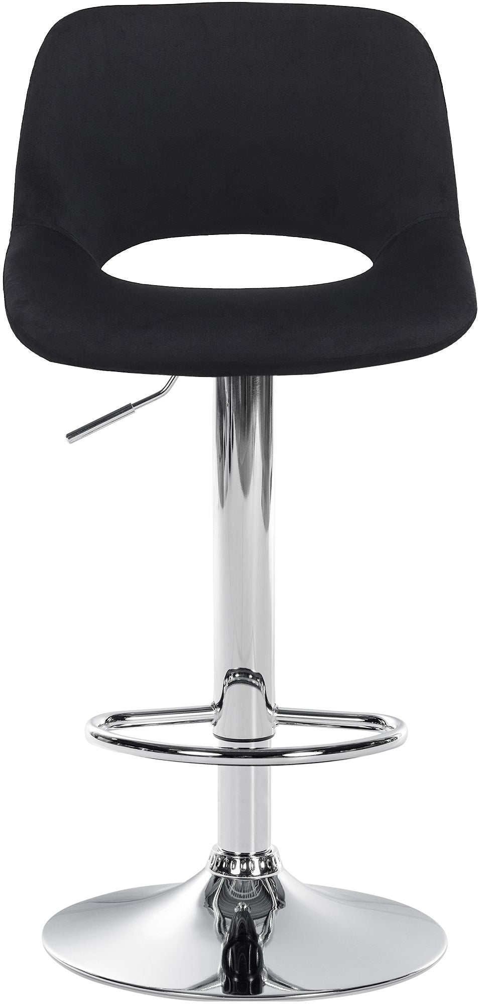 Lot de 2 Tabourets de Bar avec Dossier Réglables Pivotants 106 Velours Noir - image 5