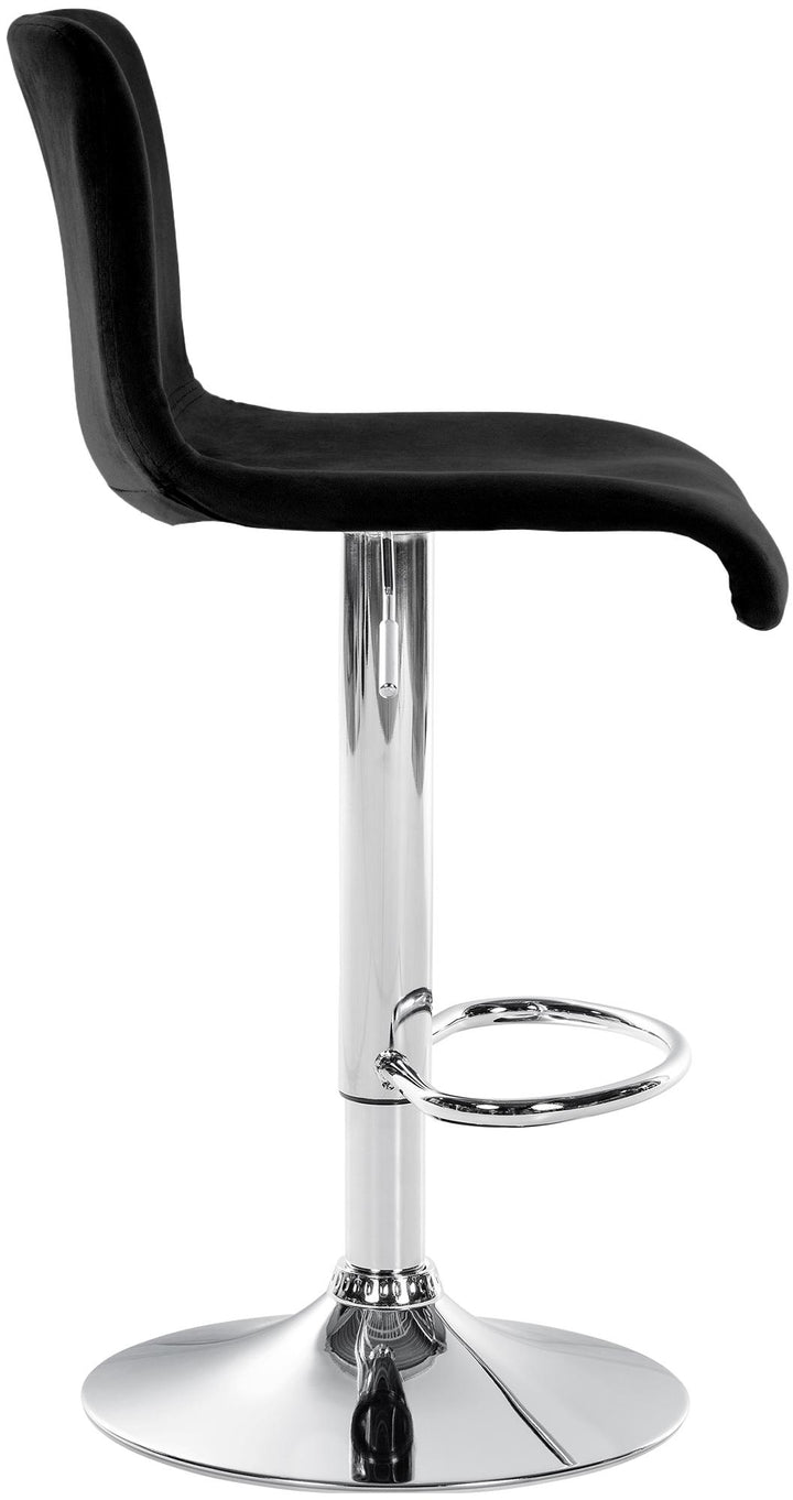 Tabouret de Bar avec Dossier Réglable Pivotant 105 Velours Noir - image 6