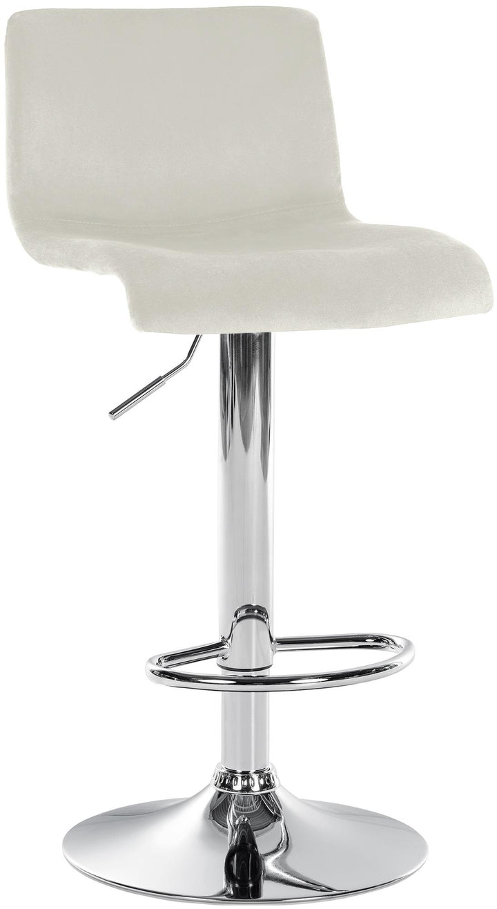 Tabouret de Bar avec Dossier Réglable Pivotant 105 Velours Crème