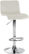 Tabouret de Bar avec Dossier Réglable Pivotant 105 Velours Crème