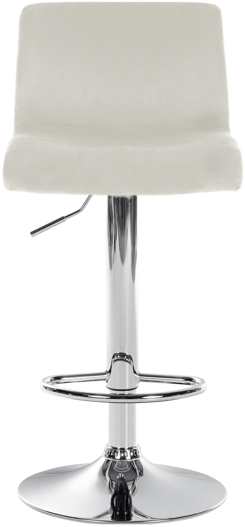 Tabouret de Bar avec Dossier Réglable Pivotant 105 Velours Crème - image 5